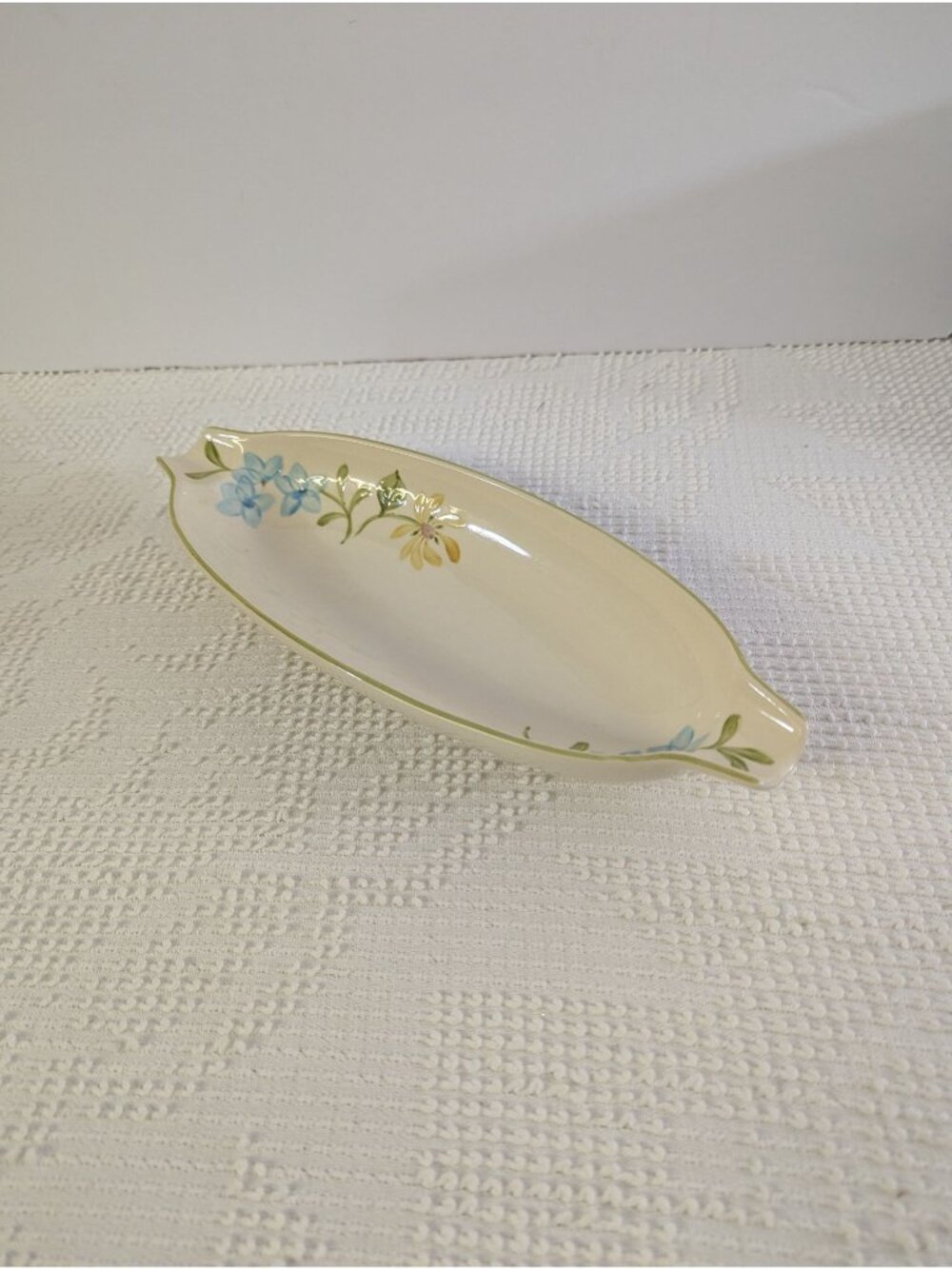 Vintage Franciscan DAISY Relish Bread Tray Platter Pottery 12"